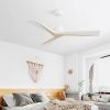 52 Inch Unique Design Ceiling Fan Without Light 3 ABS Blade with DC Motor Remote Control