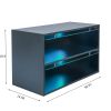 Black Glass Door Shoe Storage Cabinet for Sneakers with RGB LED Light ‚Äì Expertly Crafted Wooden Display Showcase