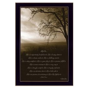 "Life is" By Dee Dee, Printed Wall Art, Ready To Hang Framed Poster, Black Frame (Color: as Pic)