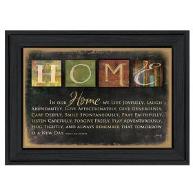 "In Our Home" By Marla Rae, Printed Wall Art, Ready To Hang Framed Poster, Black Frame (Color: as Pic)