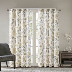 Jacquard Printed Room Darkening Curtain Panel (Color: as Pic)