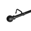 Window Single Curtain Rod- Adjustable sizes: 28"-48", Black