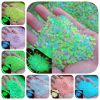 2000pcs/bag Glow In Dark Artificial Stone Gardening Aquarium Landscape Fluorescent Small Stone Vase Hourglass Luminous Sand Fluorescent Particles 50g