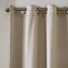 Knitted Jacquard Damask Total Blackout Grommet Top Curtain Panel