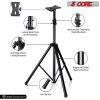 5 Core Speaker Stand Tripod Floor Tall Pair Adjustable Up to 72 Inch DJ Studio Monitor Stands Pole Mount  - SS ECO 2PK WoB