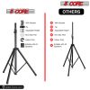 5 Core Speaker Stand Tripod Floor Tall Adjustable Up to 72 Inch DJ Studio Monitor Stands Pole Mount -- SS ECO 1PK WoB