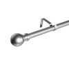 Window Single Curtain Rod- Adjustable sizes: 88"-132", Silver