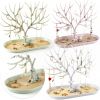 Deer Jewelry Display Stand Earrings Necklace Ring Jewelry Display Tray Jewelr Crystal Handle Antlers Jewelry Display Stand With Storage Drawer And Tra