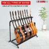 5 CORE Guitar Rack Stand Heavy Duty 9 Guitars Holder Universal Multi Storage for Band Stage Acoustic Electric and Bass Soporte Para Guitarra- GRack 9N