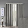 Printed Heathered Blackout Grommet Top Curtain Panel