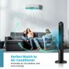 42 Inch 80 Degree Tower Fan with Smart Display Panel and Remote Control