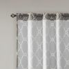 Fretwork Print Grommet Top Window Curtain Panel