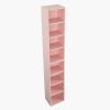 8-Tier Media Tower Rack, CD DVD Slim Storage Cabinet with Adjustable Shelves, Tall Narrow Bookcase Display Bookshelf for Home Office,Multi-functional