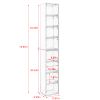 8-Tier Media Tower Rack, CD DVD Slim Storage Cabinet with Adjustable Shelves, Tall Narrow Bookcase Display Bookshelf for Home Office,Multi-functional