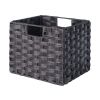 Melanie 3-Pc Foldable Woven Fiber Basket Set; Chocolate