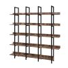 [VIDEO] 5 Tier Bookcase Home Office Open Bookshelf, Vintage Industrial Style Shelf with Metal Frame, MDF Board