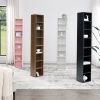 8-Tier Media Tower Rack, CD DVD Slim Storage Cabinet with Adjustable Shelves, Tall Narrow Bookcase Display Bookshelf for Home Office,Multi-functional